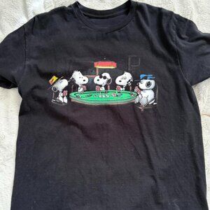snoopy poker peanuts t-shirt on Gildan heavy cotton